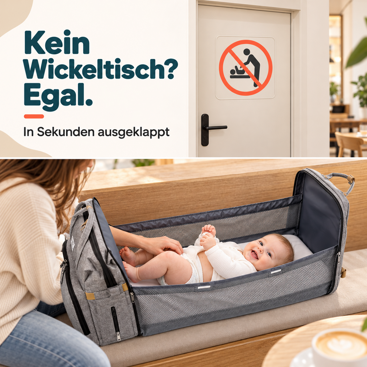 Nestly™ Wickelrucksack mit Thermofächern